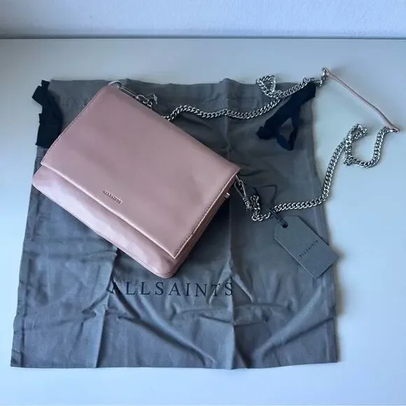 NWT AllSaints Brune Leather Shoulder Bag